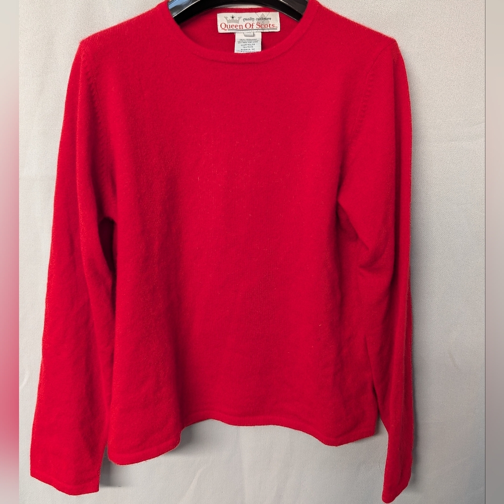 Queen of Scots Red Cashmere Sweater